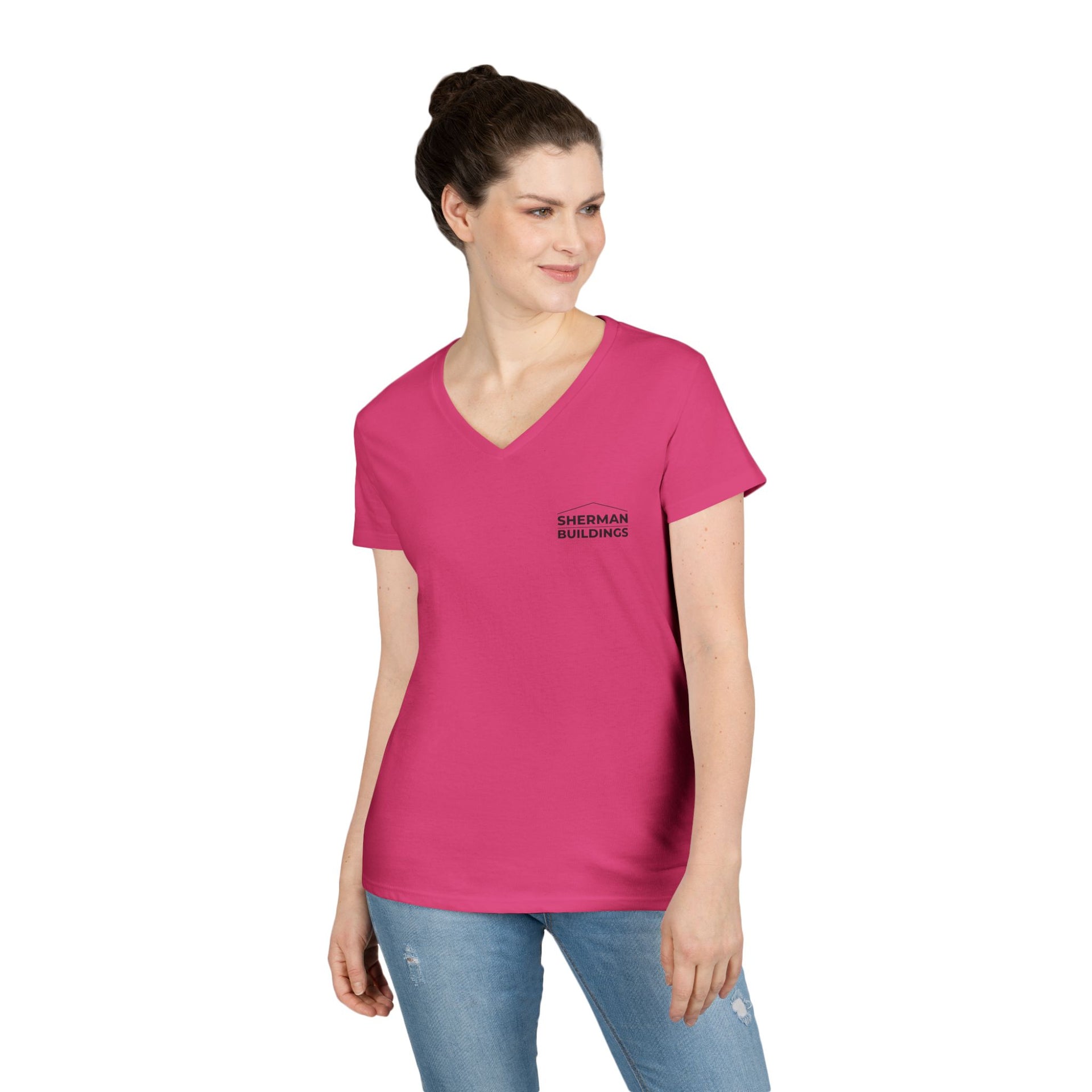 Sherman Buildings V-Neck Tee
