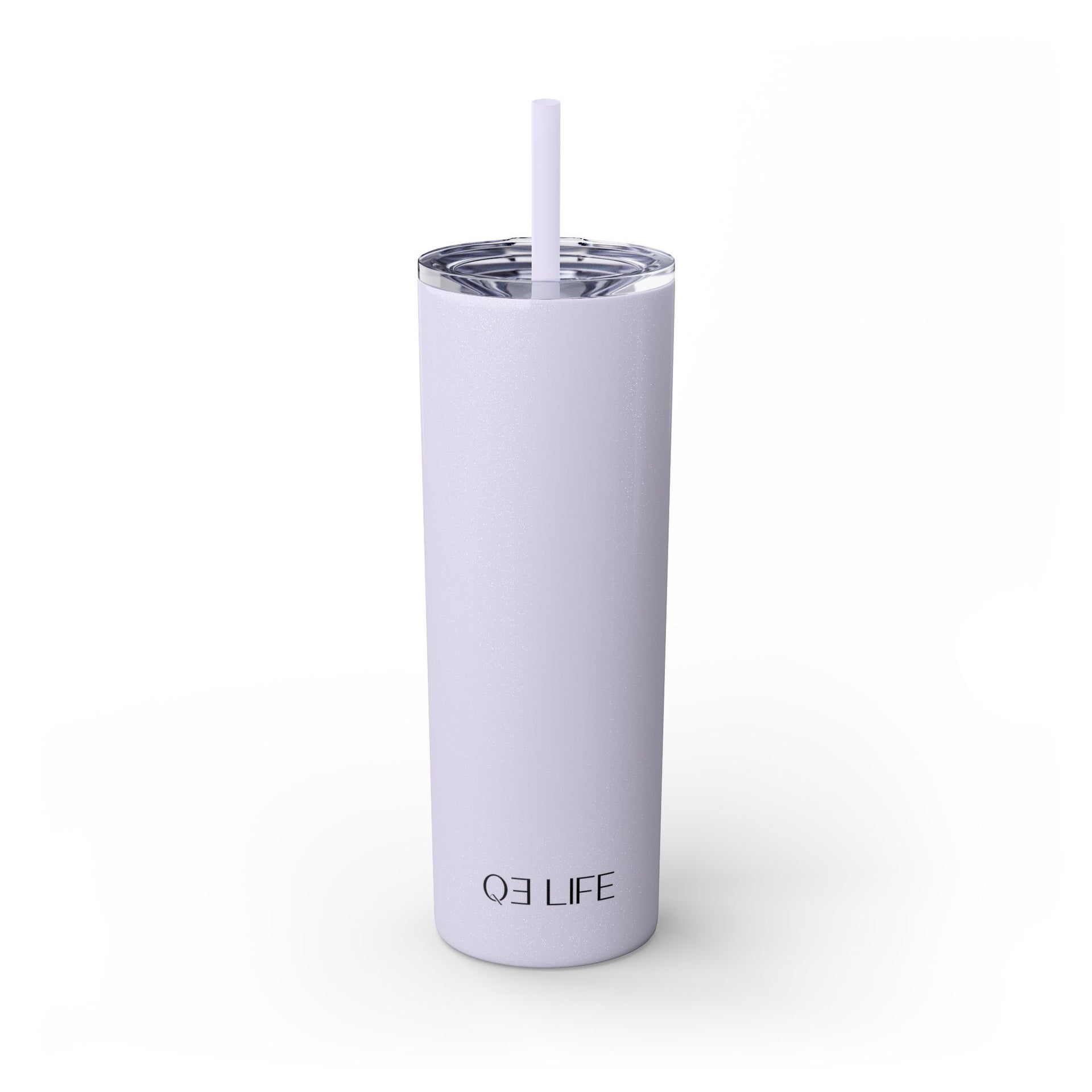 QE Life Skinny Tumbler with Straw, 20oz